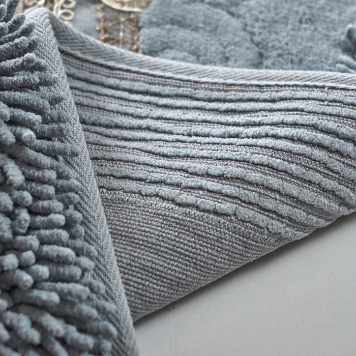 Mijölnir Juego de alfombras de baño de 2 piezas, gris